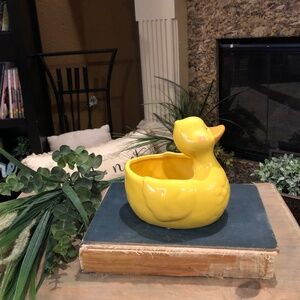Yellow Duck Planter